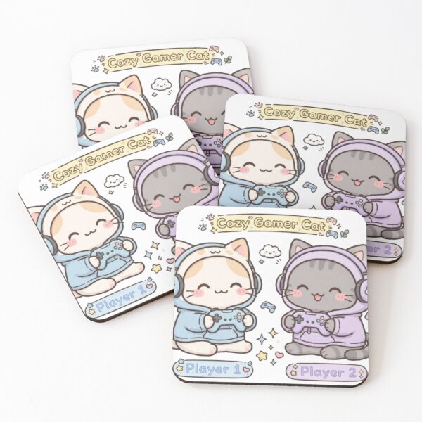 Item preview, Player 1 & Player 2 Couple Cats designed and sold by ReginaNunn.