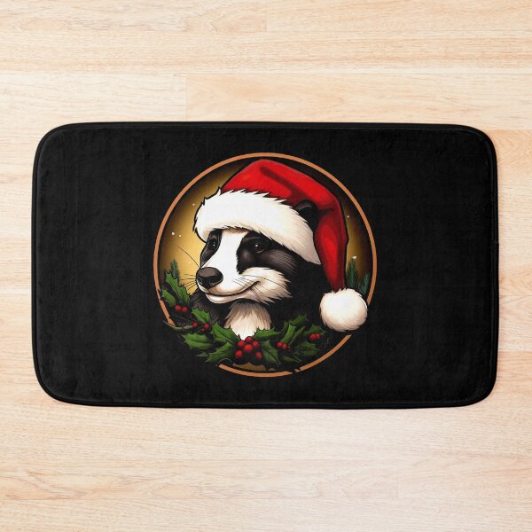 Item preview, Badgers at Christmas / Santa Claus marten designed and sold by Soulskier.