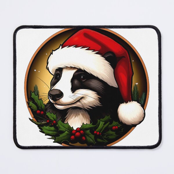 Item preview, Badgers at Christmas / Santa Claus marten designed and sold by Soulskier.
