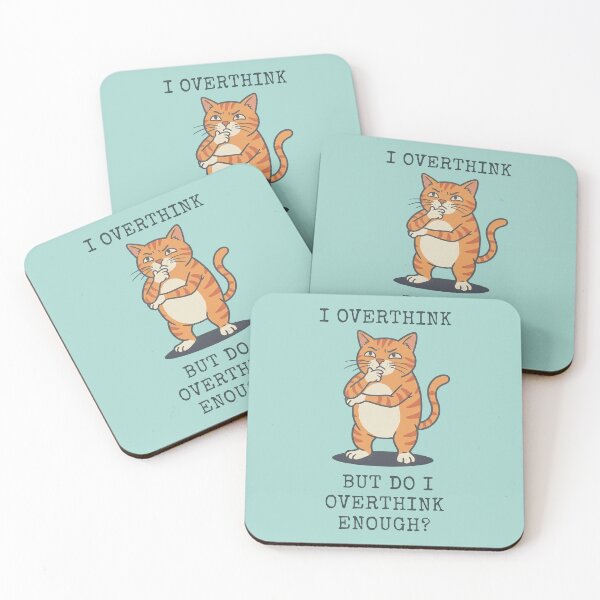 Item preview, Funny Tabby Cat I Overthink Meme Quote designed and sold by d247.