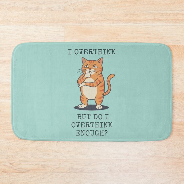 Item preview, Funny Tabby Cat I Overthink Meme Quote designed and sold by d247.