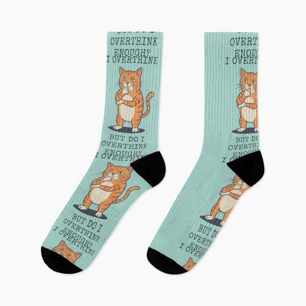 Item preview, Funny Tabby Cat I Overthink Meme Quote designed and sold by d247.