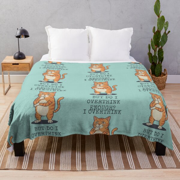 Item preview, Funny Tabby Cat I Overthink Meme Quote designed and sold by d247.