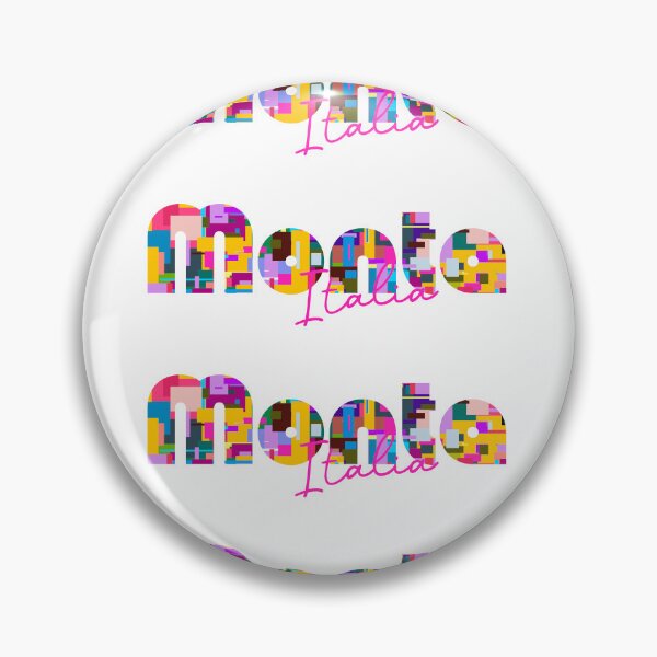 Item preview, Montà, Cuneo, Italy, Italia, colorful typography design for travellers designed and sold by Wanderful-roads.