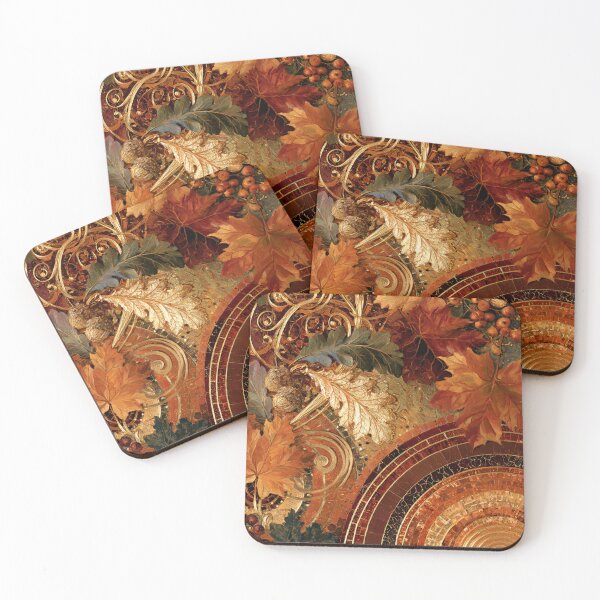 Item preview, Autumn Leaves and Golden Spirals designed and sold by Susan Rydberg.