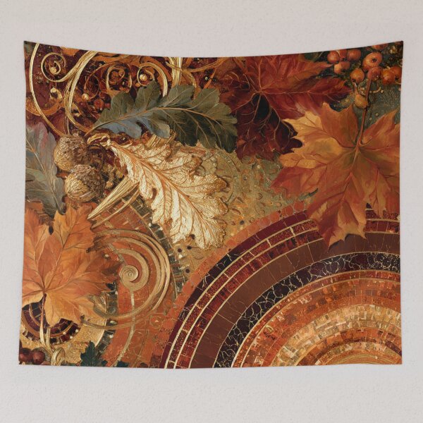 Item preview, Autumn Leaves and Golden Spirals designed and sold by Susan Rydberg.