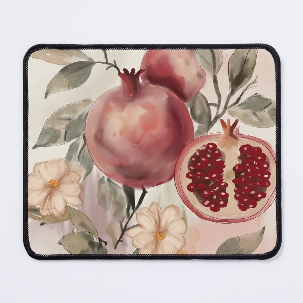Item preview, Pomegranate Floral Watercolor Painting designed and sold by TrueWoven Studio.