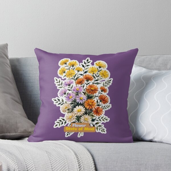 Item preview, Flower State of Mind – Colorful aster blossom print in watercolor style designed and sold by PanaluPrint .