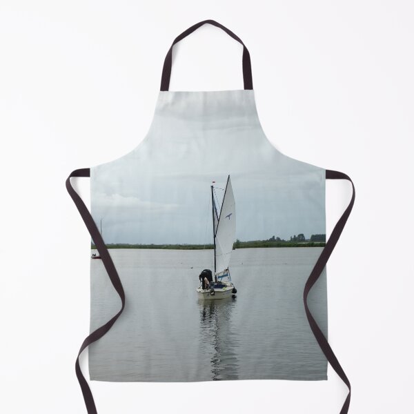 Item preview, Lone Sailboat on Calm Lake – Nautical Photography designed and sold by Pjotre7.