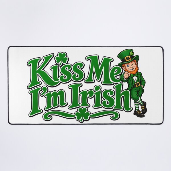 Item preview, Kiss Me I'm Irish St Patricks Day Leprechaun Art designed and sold by No Kings Bling.