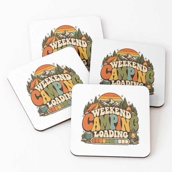 Item preview, Weekend Camping Loading – Retro 70s Typography & Campfire Design designed and sold by urbinet.