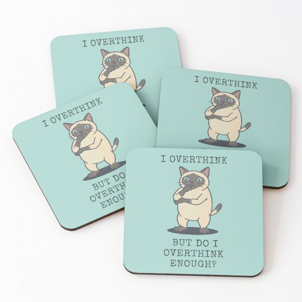 Item preview, Siamese Cat Overthinking Funny Meme designed and sold by d247.