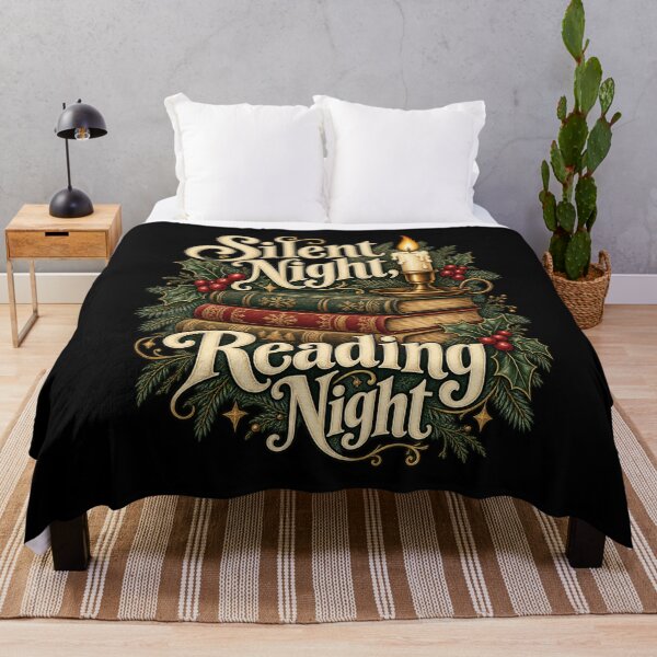 Item preview, Silent Night, Reading Night - Bookish Christmas designed and sold by Good Mood Foundry.