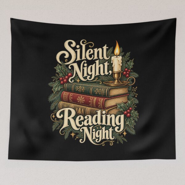 Item preview, Silent Night, Reading Night - Bookish Christmas designed and sold by Good Mood Foundry.