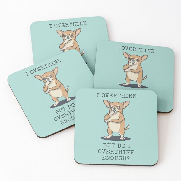 Item preview, I Overthink Chihuahua Dog Funny Worry Humor designed and sold by d247.