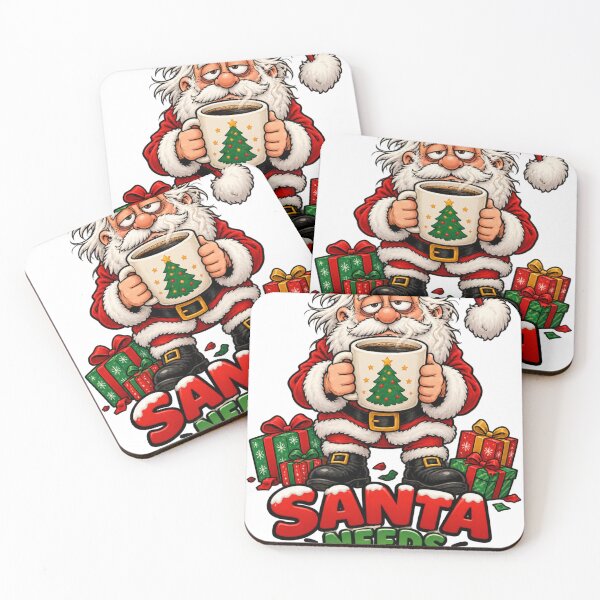 Item preview, Santa Needs Coffee Funny Christmas Cartoon designed and sold by FalistY.