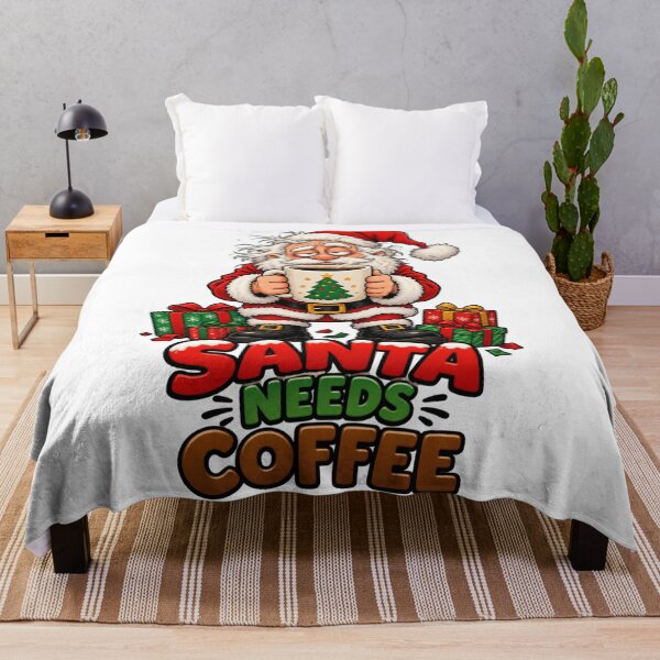 Item preview, Santa Needs Coffee Funny Christmas Cartoon designed and sold by FalistY.