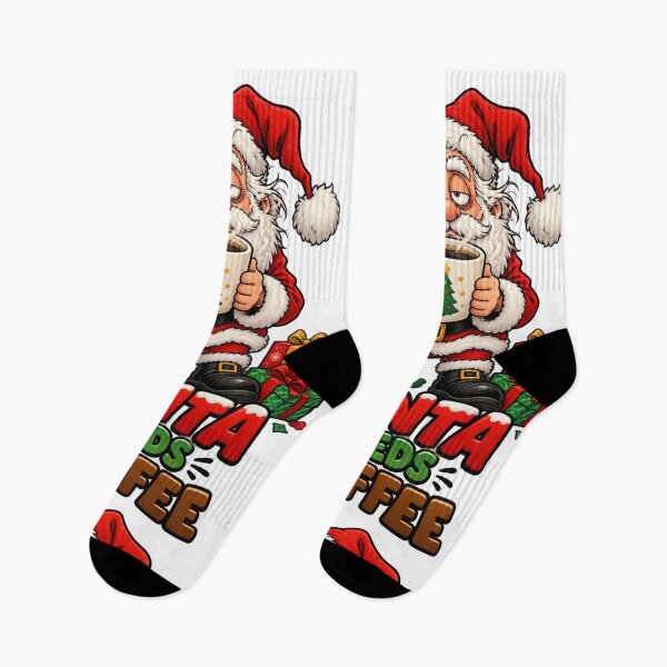 Item preview, Santa Needs Coffee Funny Christmas Cartoon designed and sold by FalistY.
