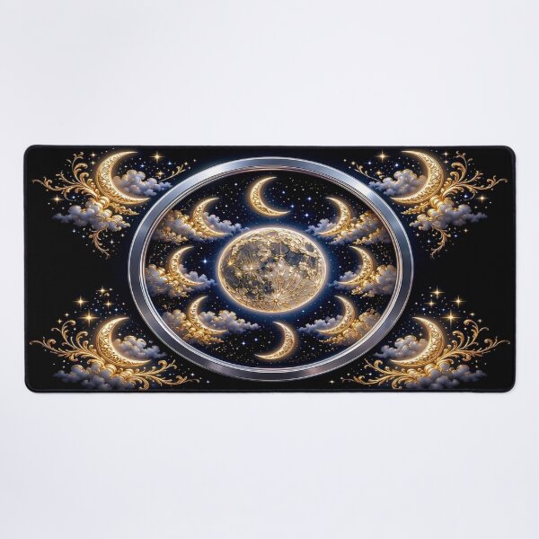 Item preview, Gothic Moon Phases - Celestial Baroque Astrological Art designed and sold by Breezes-of-Ida.