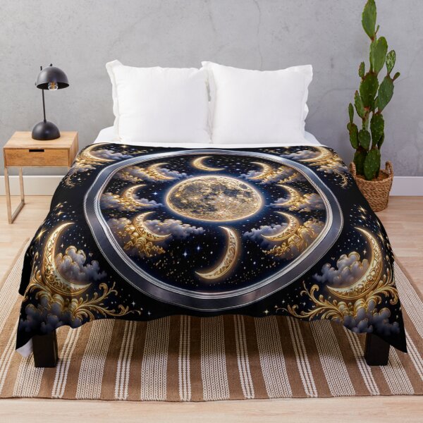 Item preview, Gothic Moon Phases - Celestial Baroque Astrological Art designed and sold by Breezes-of-Ida.