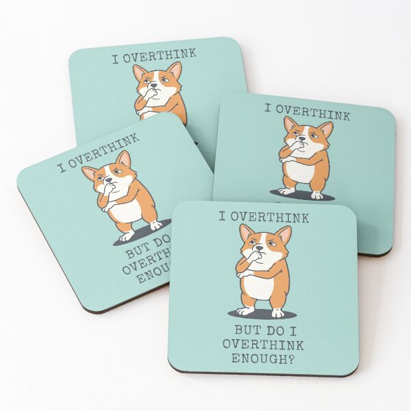 Item preview, Corgi Overthinker Funny Dog Thinking Meme designed and sold by d247.