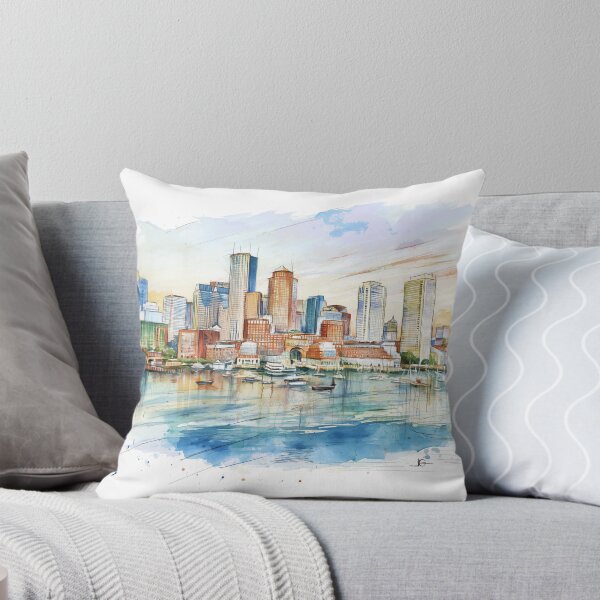 Item preview, Boston skyline - Vibrant Cityscape Reflection designed and sold by kolonjArt.