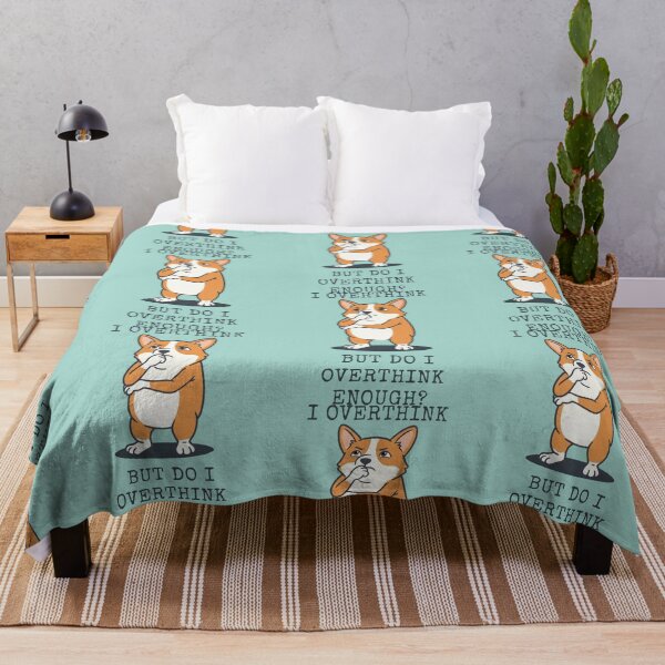 Item preview, Corgi Overthinker Funny Dog Thinking Meme designed and sold by d247.