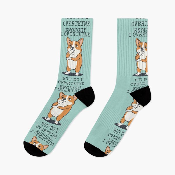 Item preview, Corgi Overthinker Funny Dog Thinking Meme designed and sold by d247.
