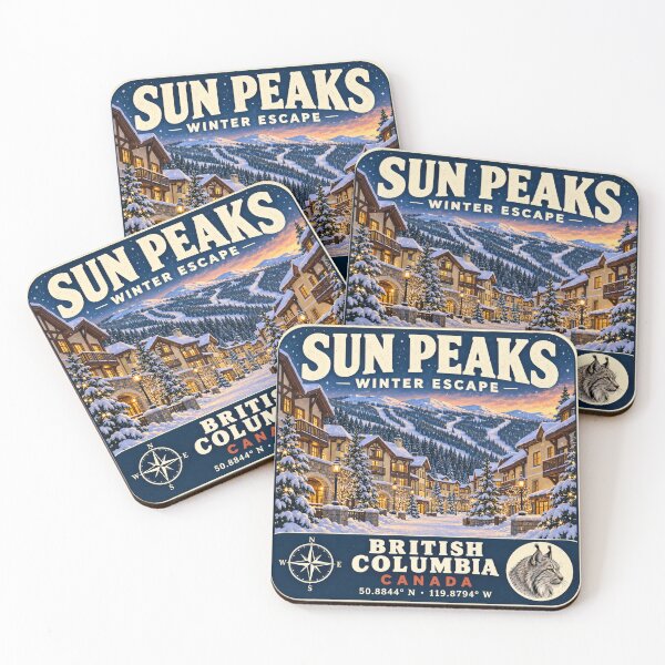 Item preview, Sun Peaks Winter Escape – British Columbia Canada Retro Travel designed and sold by naturalsurvival.