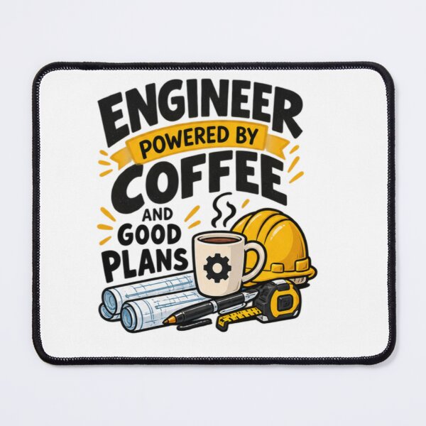 Item preview, Engineer Powered by Coffee – Funny Engineering Design designed and sold by HSE1.