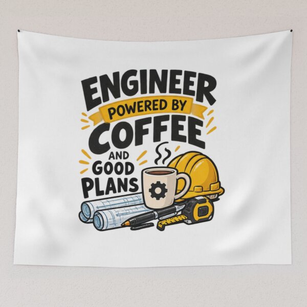 Item preview, Engineer Powered by Coffee – Funny Engineering Design designed and sold by HSE1.