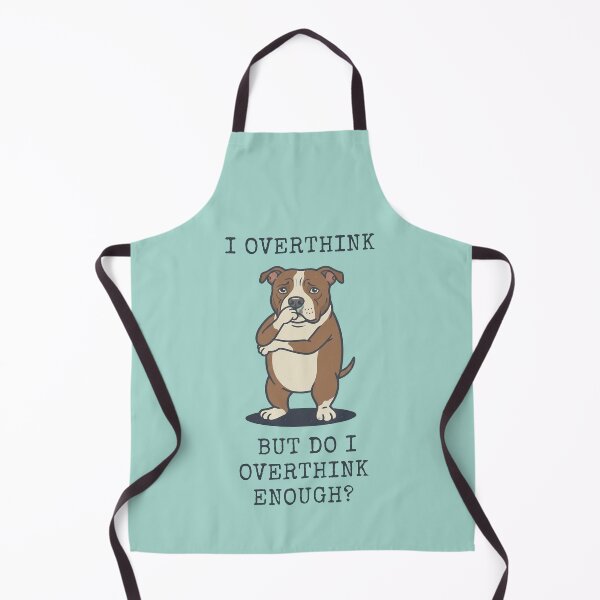 Item preview, Pitbull Overthinker Funny Dog Anxiety Quote designed and sold by d247.