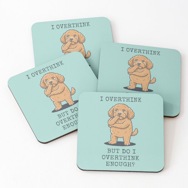 Item preview, Poodle Overthinker Funny Dog Thinking Meme designed and sold by d247.