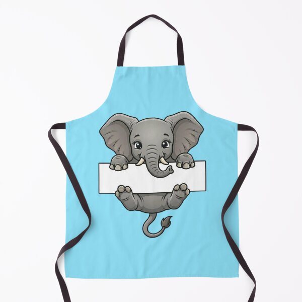 Item preview, Cute Elephant Holding Blank Sign Cartoon designed and sold by PetalsPaws.