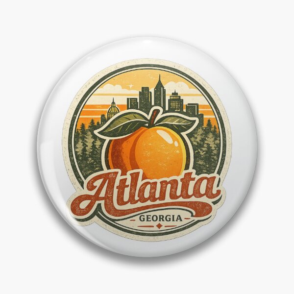 Item preview, Atlanta Peach Skyline designed and sold by CampAndCoast.