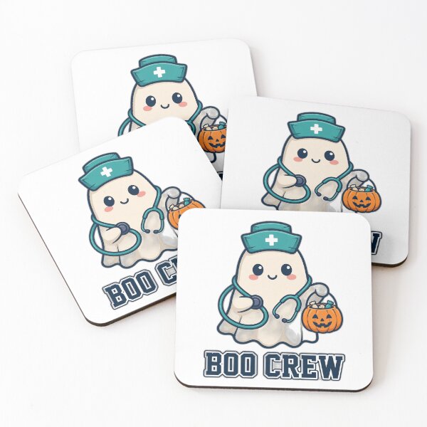Item preview, Boo Crew Ghost Nurse Halloween Vector Art designed and sold by BoydMercantile.