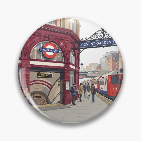 Item preview, Covent Garden Underground Station Watercolor Illustration designed and sold by TeeBee1234.