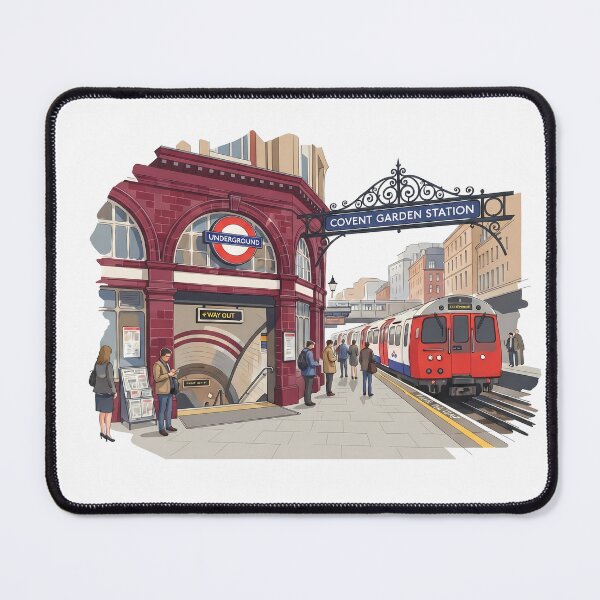 Item preview, Covent Garden Underground Station Watercolor Illustration designed and sold by TeeBee1234.