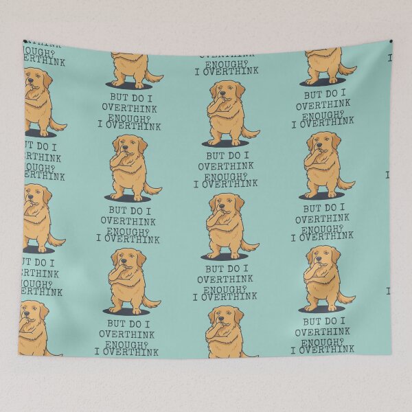 Item preview, Golden Retriever Overthinker Dog Funny Quote designed and sold by d247.