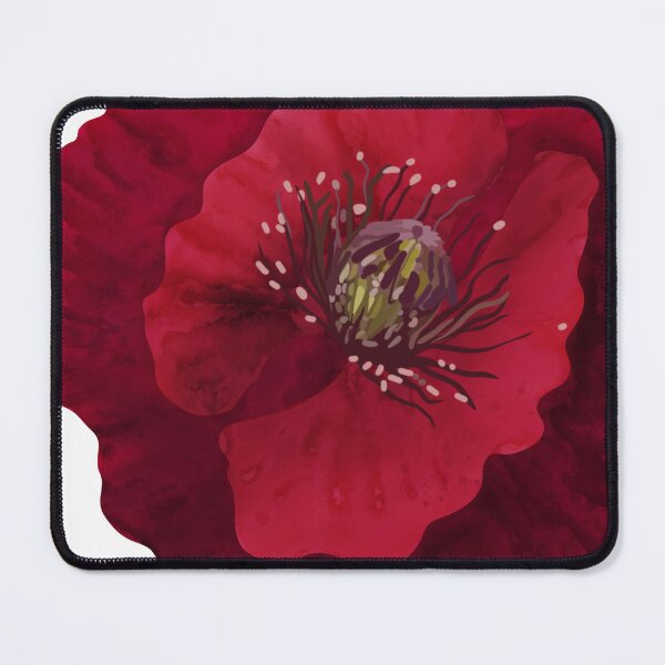 Item preview, Watercolour red poppy illustration designed and sold by LilyandLime.