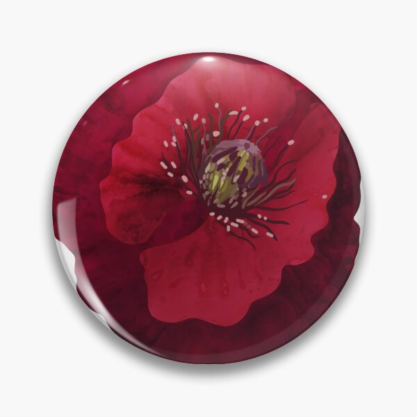 Item preview, Watercolour red poppy illustration designed and sold by LilyandLime.