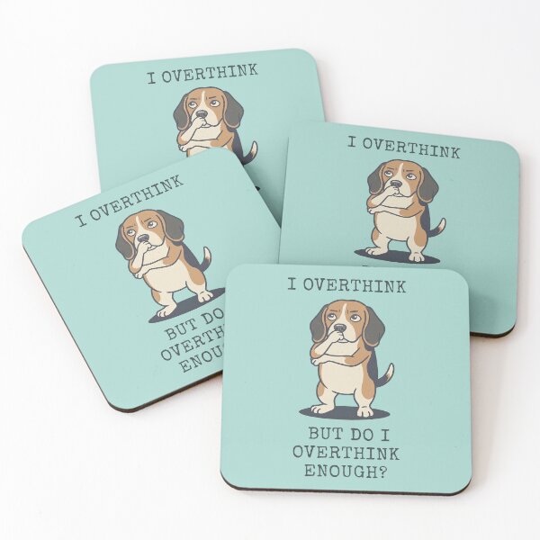 Item preview, Beagle Overthinker Funny Dog Anxiety Quote designed and sold by d247.