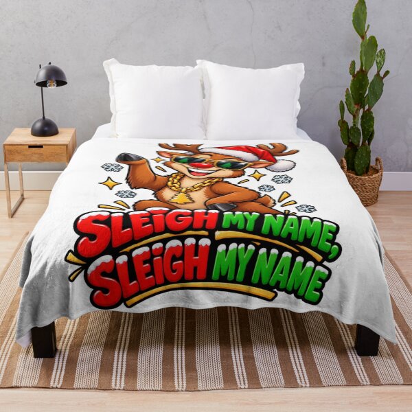 Item preview, Sleigh My Name Funny Christmas Reindeer designed and sold by FalistY.