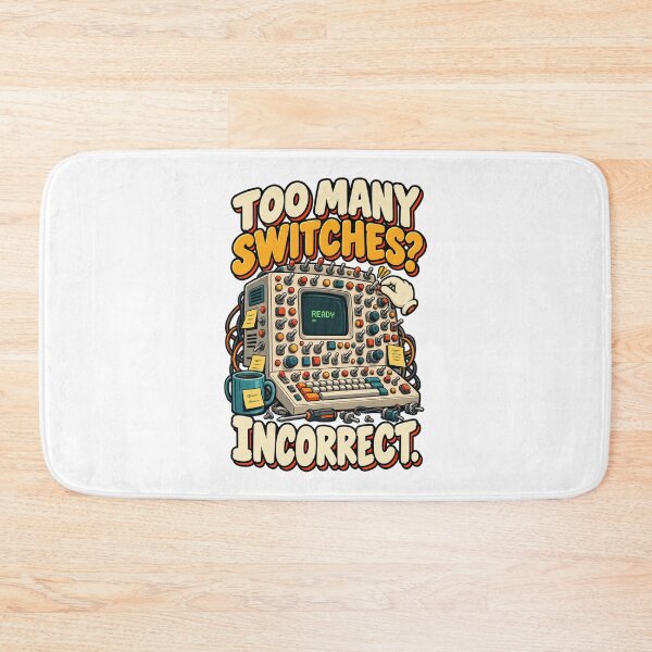 Item preview, Funny Retro Computer Programmer - Too Many Switches Incorrect designed and sold by MOTIFOLK.