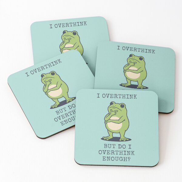 Item preview, Overthinking Frog Pondering Funny Meme designed and sold by d247.