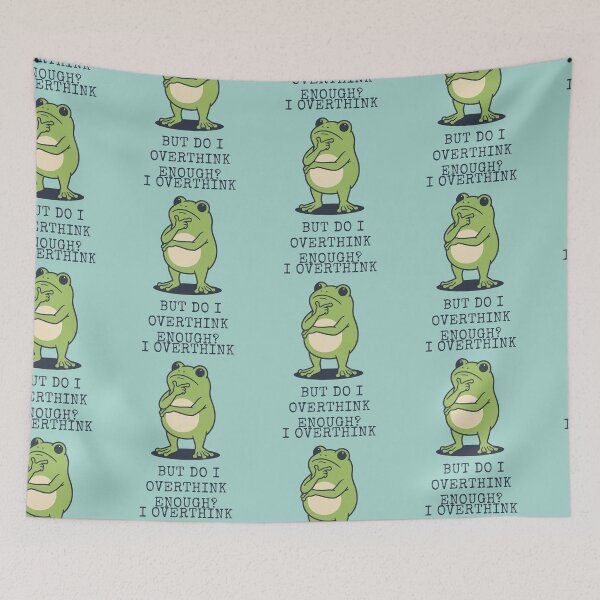 Item preview, Overthinking Frog Pondering Funny Meme designed and sold by d247.