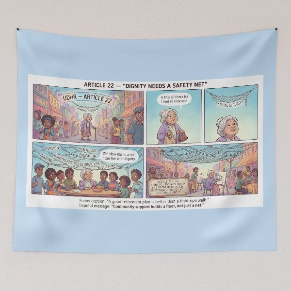 Item preview, Dignity requires a robust social safety net. designed and sold by Mianku | Für das Leben.