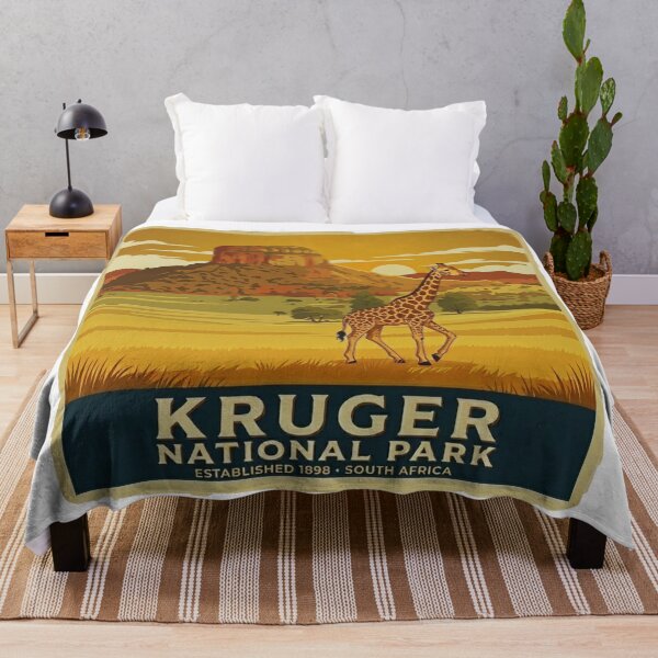Item preview, Kruger National Park Vintage Poster South Africa Giraffe Safari Art designed and sold by GabeMountainArt.