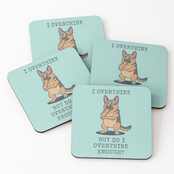 Item preview, German Shepherd Overthinker Dog Funny Quote designed and sold by d247.