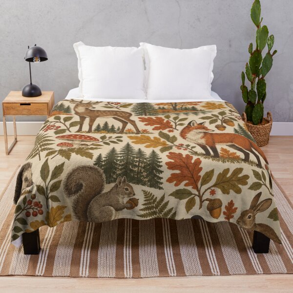 Item preview, Autumn composition with forest animals. designed and sold by elegantpaterns.
